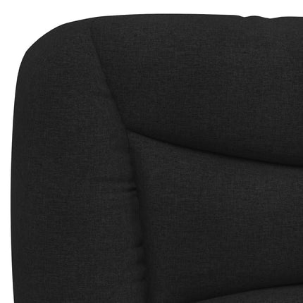 Letto con Materasso Nero 80x200 cm in Tessuto