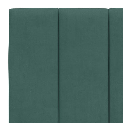 Letto con Materasso Verde Scuro 140x200 cm in Velluto