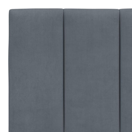 Letto con Materasso Grigio Scuro 160x200 cm in Velluto