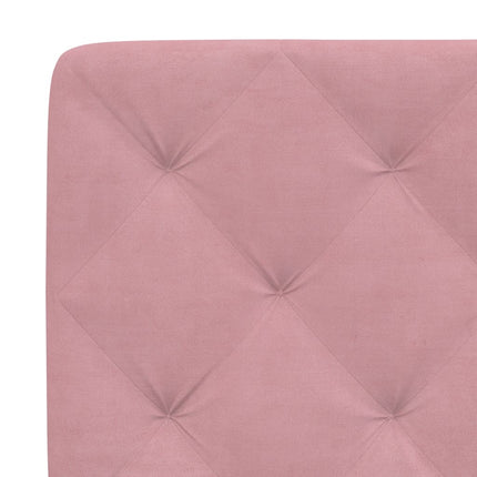 Letto con Materasso Rosa 90x200 cm in Velluto