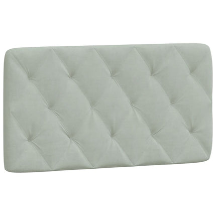 Letto con Materasso Grigio Chiaro 100x200 cm in Velluto