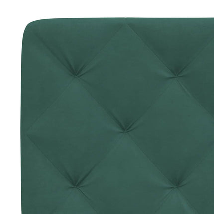 Letto con Materasso Verde Scuro 140x200 cm in Velluto