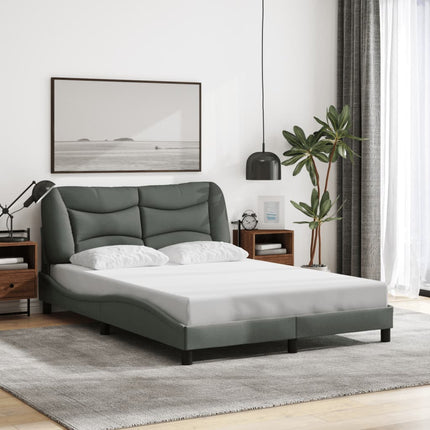 Giroletto con LED senza Materasso Grigio Scuro 140x190 cm