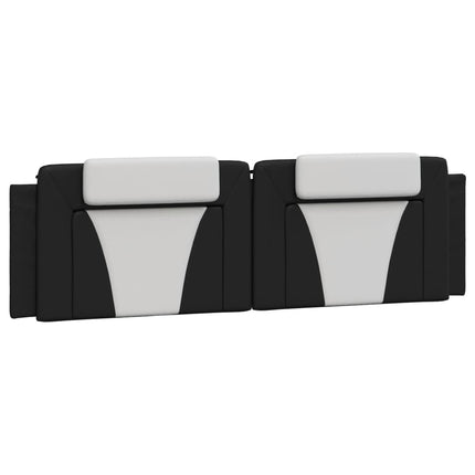 Giroletto con LED senza Materasso Nero e Bianco 180x200 cm