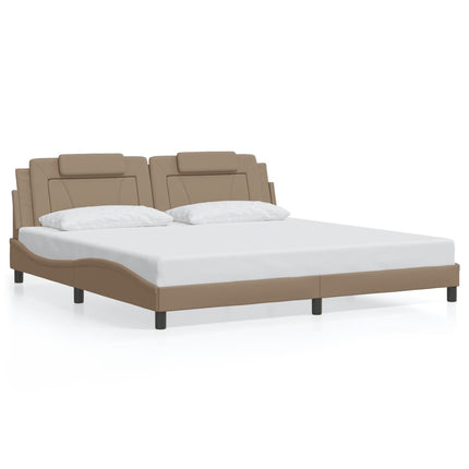 Giroletto con Luci LED Cappuccino 200x200 cm in Similpelle