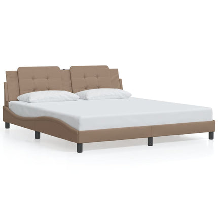 Giroletto con Luci LED Cappuccino 180x200 cm in Similpelle