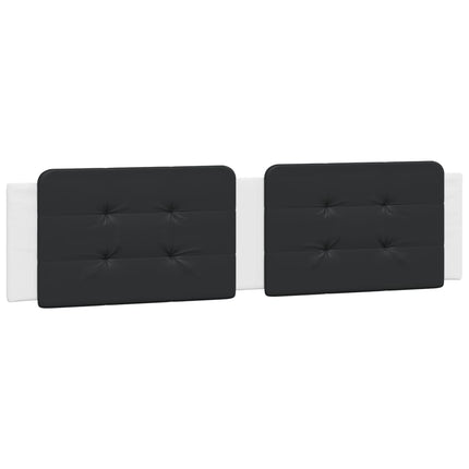 Giroletto con Luci LED Bianco e Nero 200x200 cm in Similpelle
