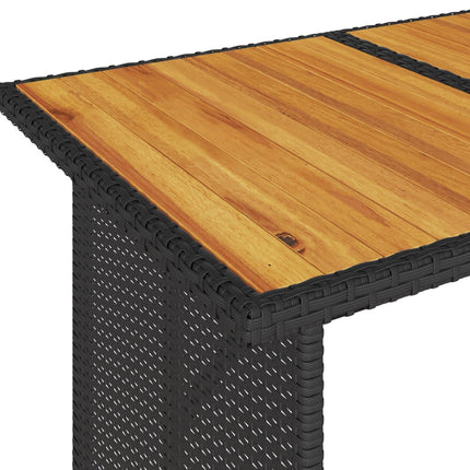 Set Divano da Giardino 6 pz con Cuscini Nero in Polyrattan