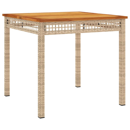 Set da Pranzo da Giardino 5 pz con Cuscini Beige in Polyrattan