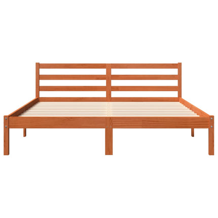 Letto senza Materasso Marrone Cera 180x200 cm in Legno di Pino