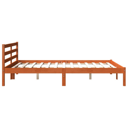 Letto senza Materasso Marrone Cera 180x200 cm in Legno di Pino