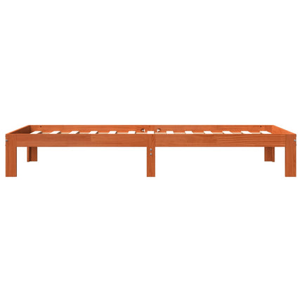 Letto senza Materasso Marrone Cera 90x190 cm in Legno di Pino