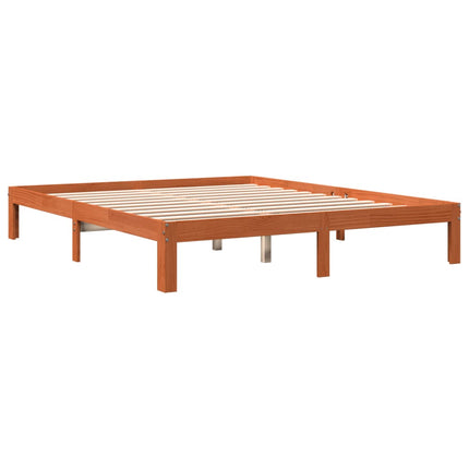 Letto senza Materasso Marrone Cera 180x200 cm in Legno di Pino
