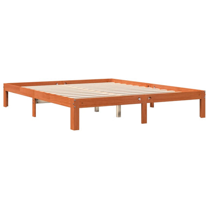 Letto senza Materasso Marrone Cera 180x200 cm in Legno di Pino