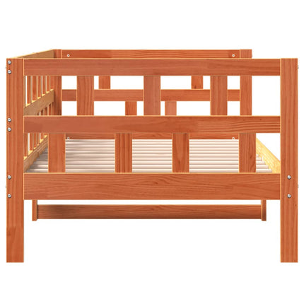 Dormeuse senza Materasso Marrone Cera 90x190 cm Legno di Pino