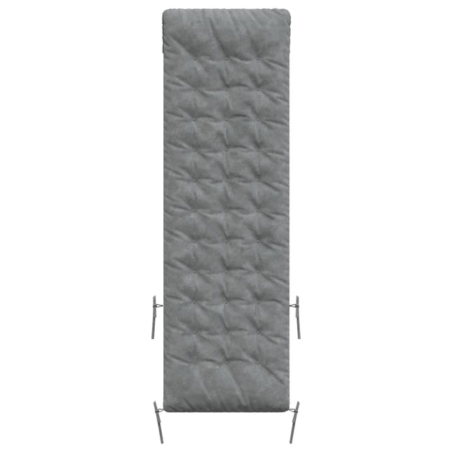 Cuscino per Lettino Grigio 160x50x10 cm Finta Pelle Scamosciata