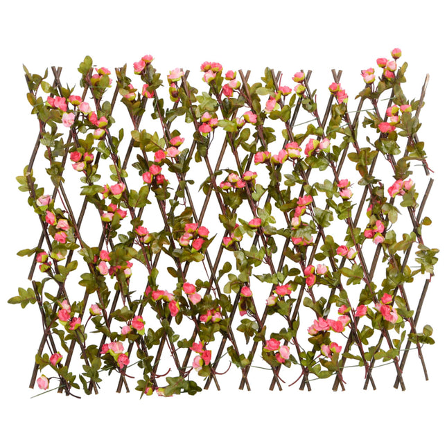 Traliccio Edera Artificiale Espandibile Rosa Scuro 180x60 cm