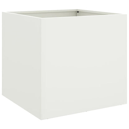 Fioriere 2 pz Bianche 42x40x39 cm in Acciaio
