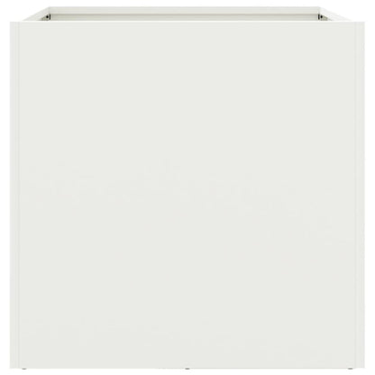 Fioriere 2 pz Bianche 42x40x39 cm in Acciaio