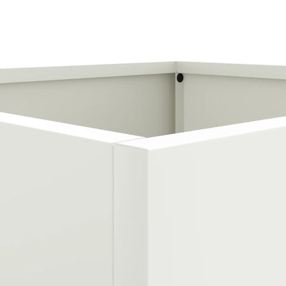 Fioriere 2 pz Bianche 42x40x39 cm in Acciaio