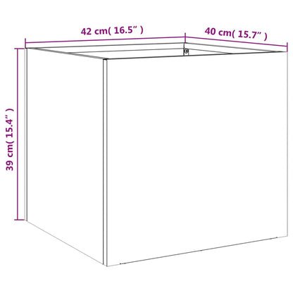 Fioriere 2 pz Bianche 42x40x39 cm in Acciaio