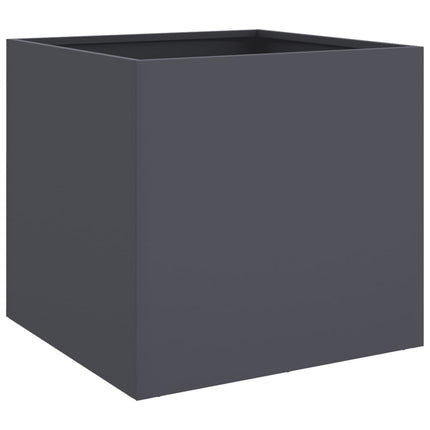 Fioriere 2 pz Antracite 42x40x39 cm in Acciaio