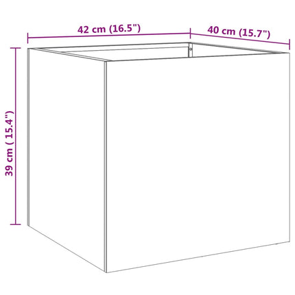 Fioriera Argento 42x40x39 cm in Acciaio Inox