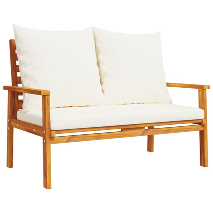 Set Mobili da Giardino 3pz con Cuscini Legno Massello di Acacia