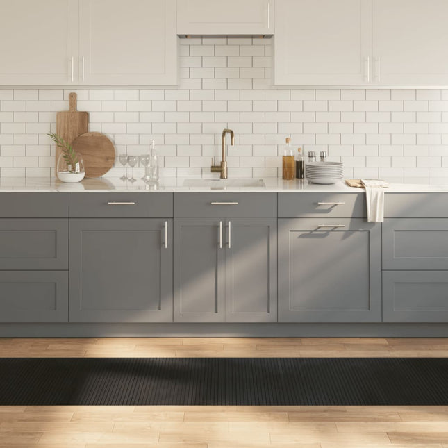 Tappeto Rettangolare Nero 60x500 cm in BambÃƒÂ¹
