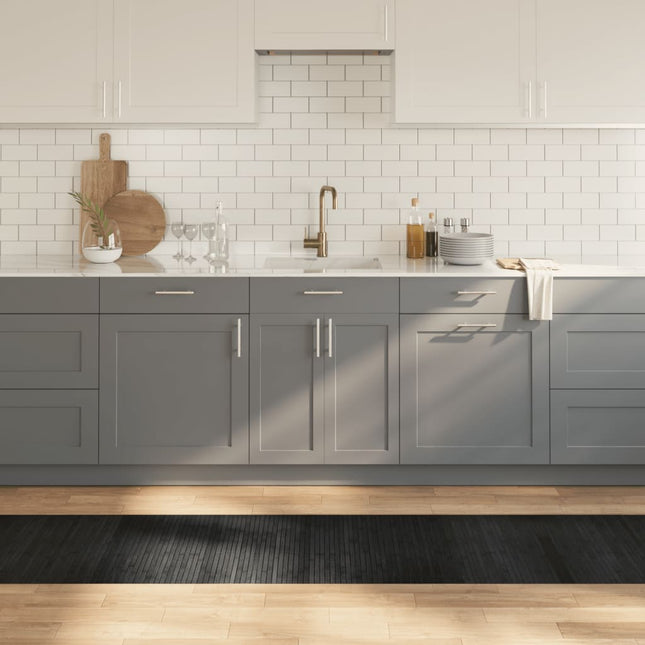 Tappeto Rettangolare Grigio 60x500 cm in BambÃƒÂ¹