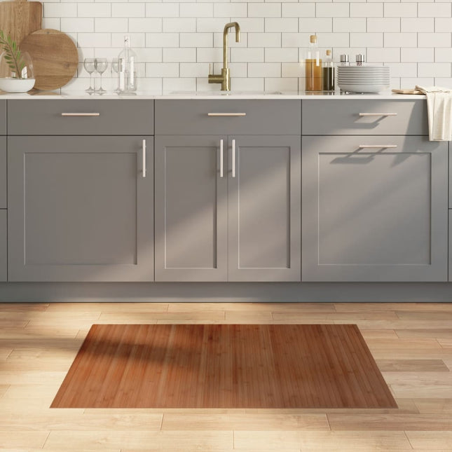 Tappeto Rettangolare Marrone 70x100 cm in BambÃƒÂ¹