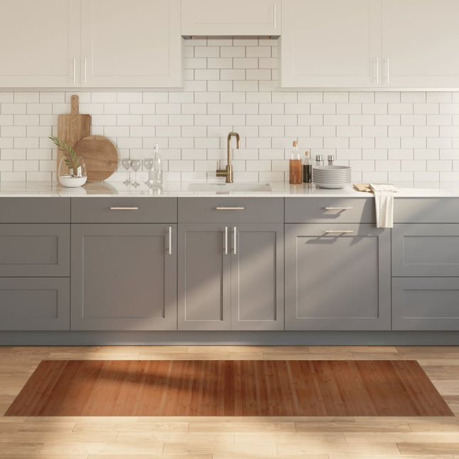 Tappeto Rettangolare Marrone 70x200 cm in BambÃƒÂ¹