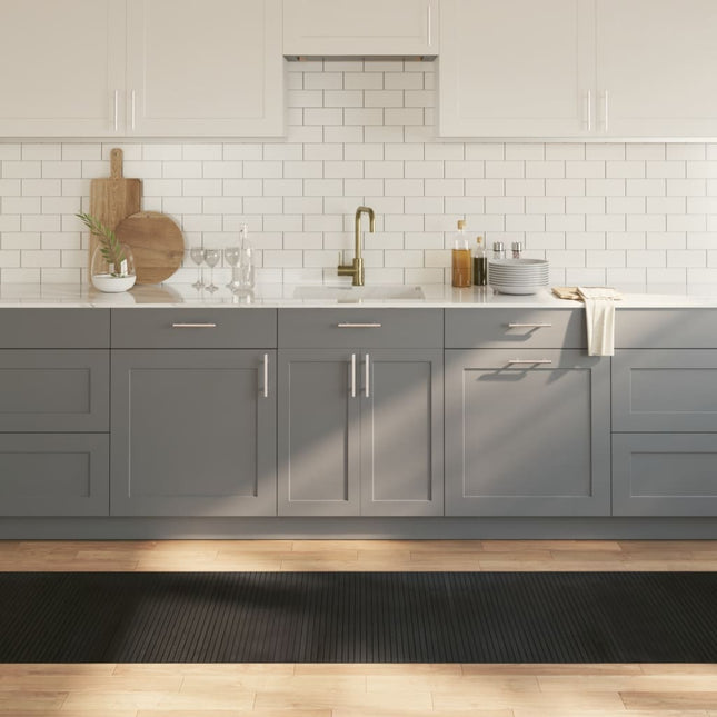 Tappeto Rettangolare Nero 70x400 cm in BambÃ¹