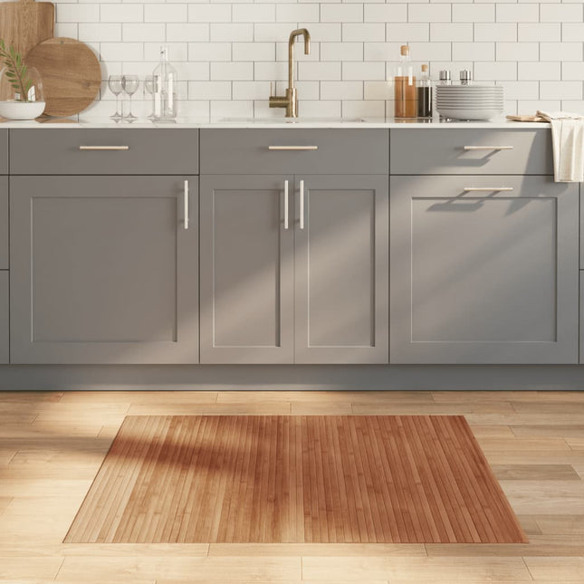Tappeto Rettangolare Marrone 80x100 cm in BambÃ¹