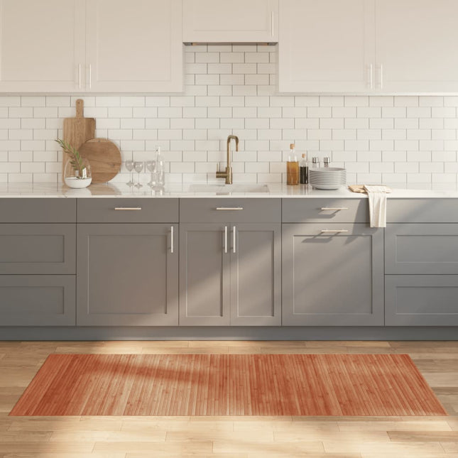 Tappeto Rettangolare Marrone 80x200 cm in BambÃ¹