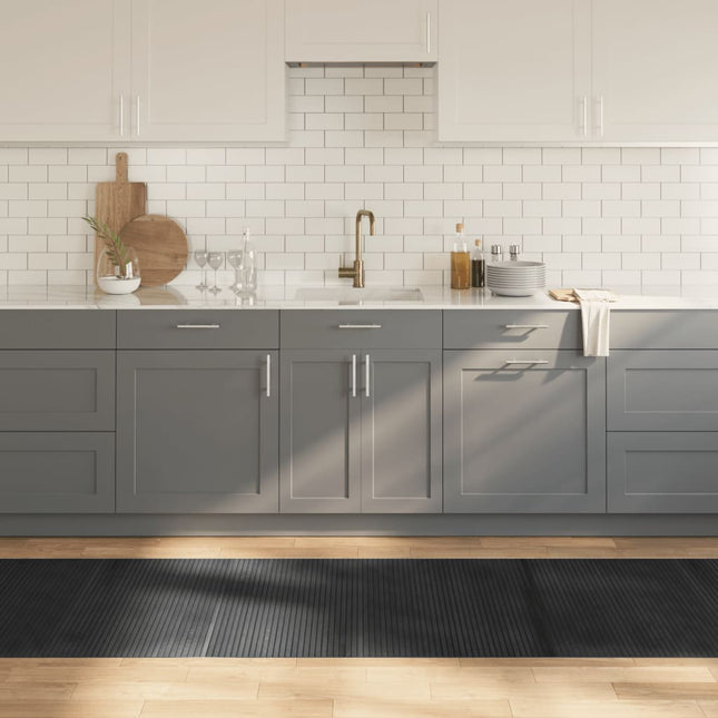 Tappeto Rettangolare Grigio 80x400 cm in BambÃ¹