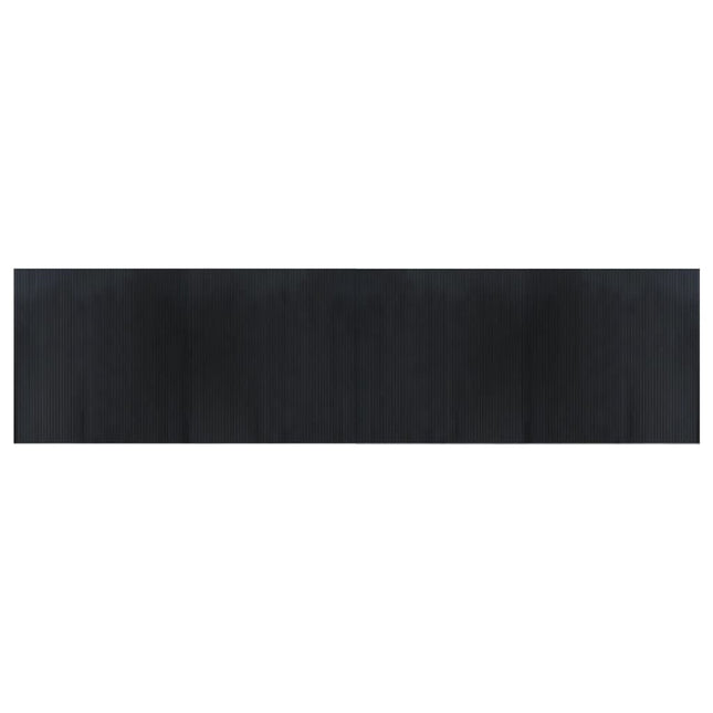 Tappeto Rettangolare Nero 100x400 cm in BambÃ¹