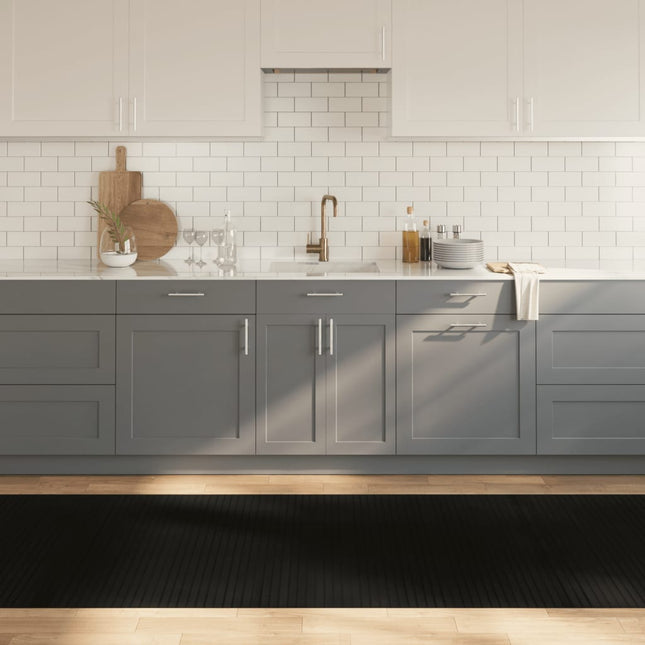 Tappeto Rettangolare Nero 100x400 cm in BambÃ¹
