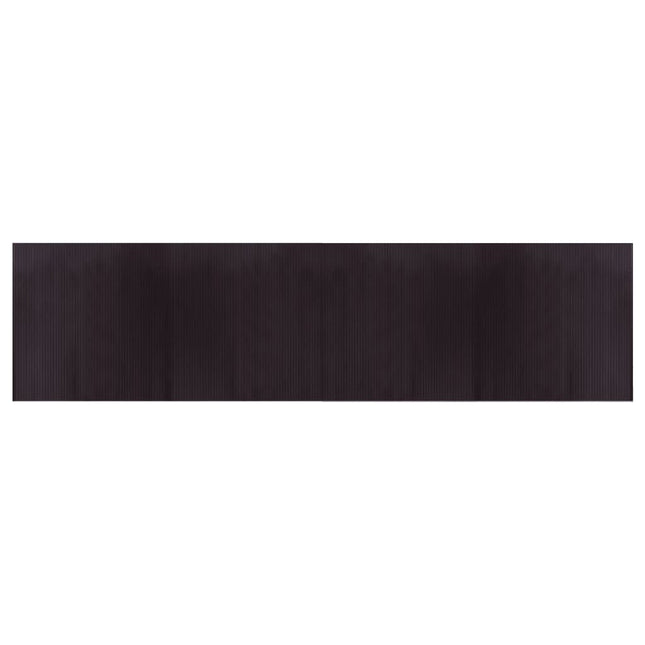 Tappeto Rettangolare Marrone Scuro 100x400 cm in BambÃƒÂ¹