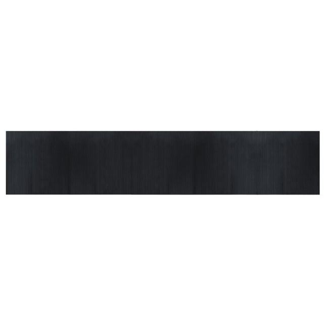 Tappeto Rettangolare Nero 100x500 cm in Bambù