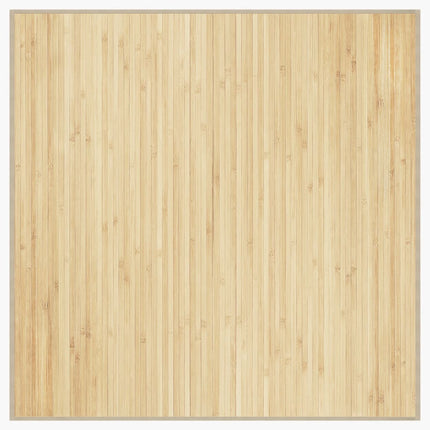 Tappeto Quadrato Naturale Chiaro 100x100 cm in BambÃƒÂ¹