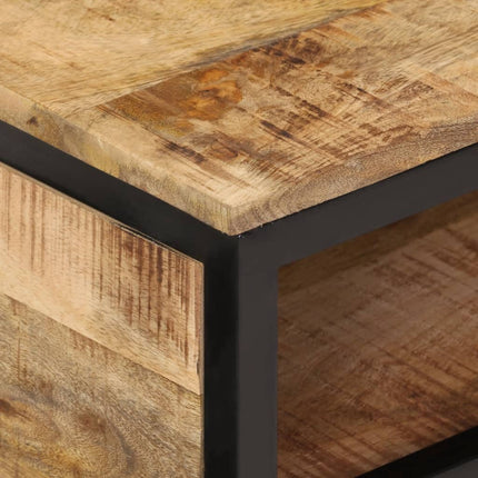 Tavolino da Salotto 90x50x30 cm Legno Massello di Mango Grezzo
