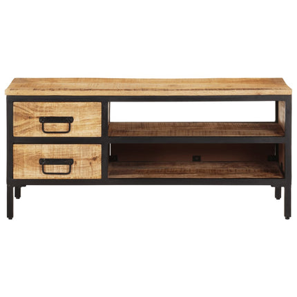 Mobile Porta TV 90x35x40 cm in Legno Massello di Mango Grezzo