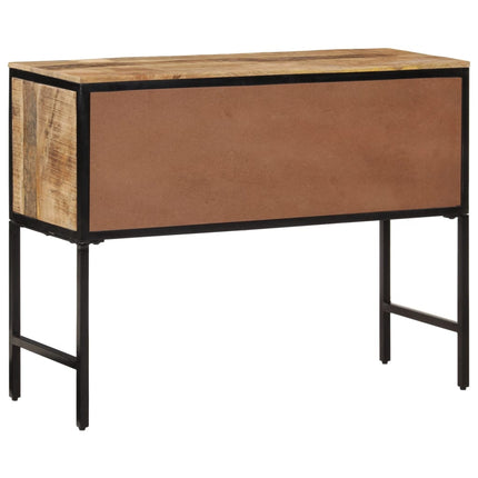 Credenza 100x35x75 cm in Legno Massello di Mango Grezzo