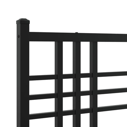 Giroletto con Testiera in Metallo Nero 75x190 cm