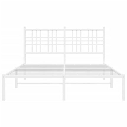 Giroletto con Testiera in Metallo Bianco 120x200 cm