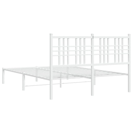 Giroletto con Testiera in Metallo Bianco 120x200 cm