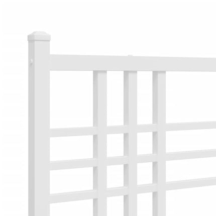 Giroletto con Testiera in Metallo Bianco 120x200 cm