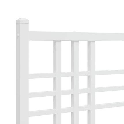 Giroletto con Testiera e Pediera Metallo Bianco 100x190 cm