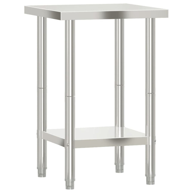 Tavolo da Lavoro da Cucina 55x55x85 cm in Acciaio Inossidabile